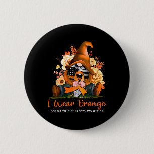 Draag Sinaasappel voor Multiple Sclerosis Awarenes Ronde Button 5,7 Cm