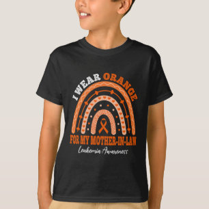 Draag Sinaasappel voor schoonmoeder leukemie bewus T-shirt