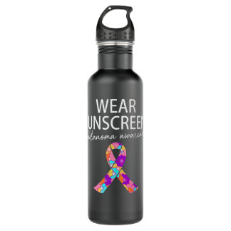 Draag Sunscreen Funny Melanoma Skin Cancer Waterfles
