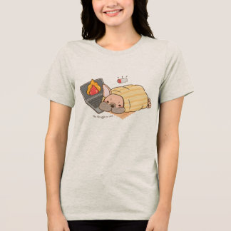 Draag T-shirt voor vrouwen met Cozy Burnout Bulldo