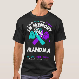 Draag Teal En Paars Ter Nagedachtenis Aan Oma-Ontw T-shirt