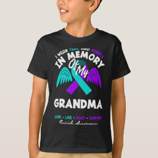 Draag Teal En Paars Ter Nagedachtenis Aan Oma-Ontw T-shirt