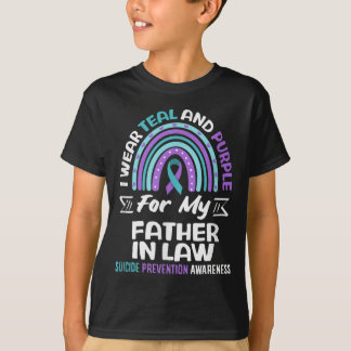 Draag Teal En Paars Voor Preventie Van Schoonvader T-shirt