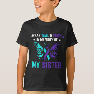 Draag Teal Paars Ter Nagedachtenis Aan Sister Awar T-shirt