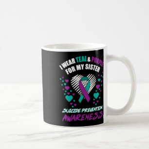 Draag tealandpurple voor mijn zus zelfmoordprevent koffiemok