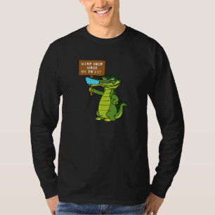 Draag uw gezichtsmaskeralligator t-shirt