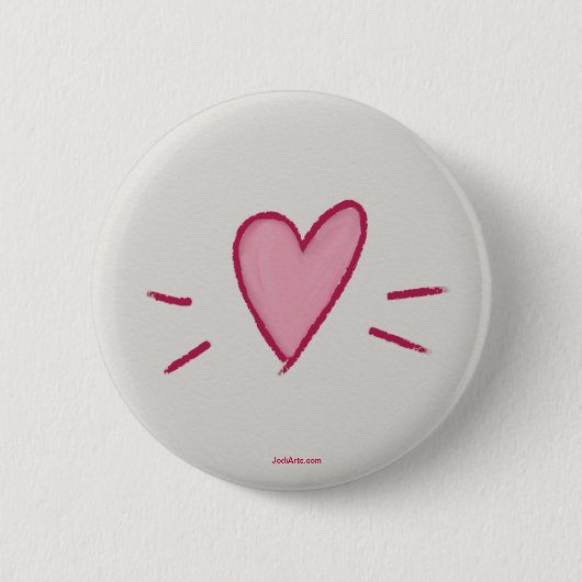 Draag uw hart op uw sleeve ronde button 5,7 cm (Voorkant)