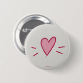 Draag uw hart op uw sleeve ronde button 5,7 cm (Voorkant /achterkant)