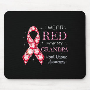 Draag voor mijn opa Heart Disease Awareness SU Muismat