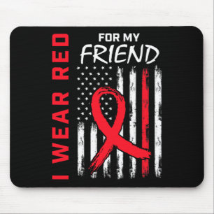 Draag voor mijn vriend Heart Disease Awareness USA Muismat