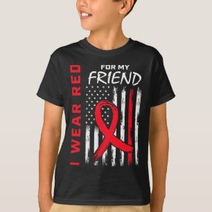 Draag voor mijn vriend Heart Disease Awareness USA T-shirt