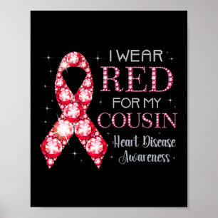 Draag voor My Cousin Heart Disease Awareness SUP Poster