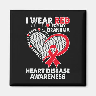 Draag voor Oma Heart Disease Awareness CHD S Magneet