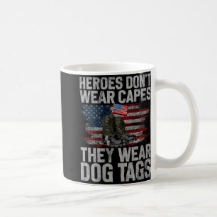 Draag Women Heroes Dont Capes Ze Draag Dog Tags V Koffiemok