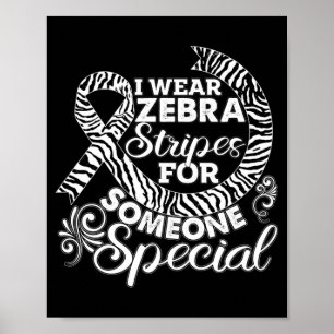 Draag Zebra Strepen Voor Iemand Bijzonder Kanker Poster
