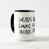 Draag zwarte liefhebbers Koffie voorkomt mensen Mok (Voorkant links)