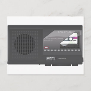 Draagbaar bandrecorderapparaat briefkaart