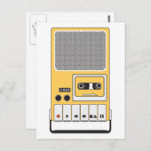 Draagbaar Cassettebandje Briefkaart (Voorkant / Achterkant)