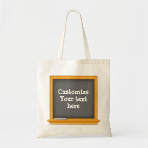 Draagbaar krijtbord tote bag