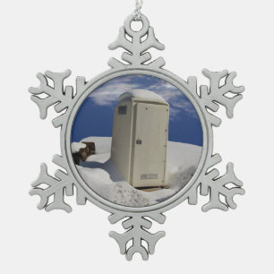Draagbaar potje ~ Pewter-versiering Tin Sneeuwvlok Ornament