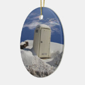 Draagbaar potje ~ sierding keramisch ornament (Links)