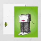 Draagbaar tv-Briefkaart Briefkaart (Voorkant / Achterkant)