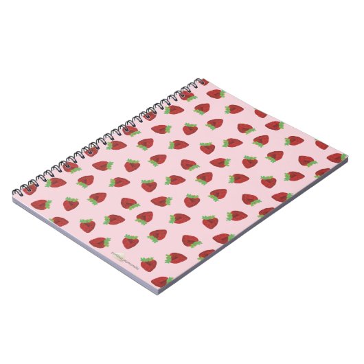 Draagbare aardbeienlaptop notitieboek (Linkerzijde)