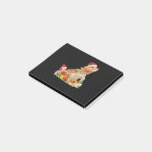 Draagbare kerstdagen met kerstlampjes post-it® notes (Schuin)