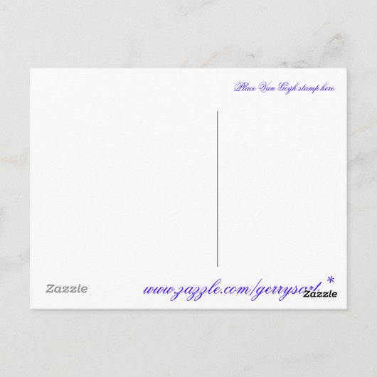 DRAAGBARE KUNST: STERRENNACHT BRIEFKAART (Achterkant)