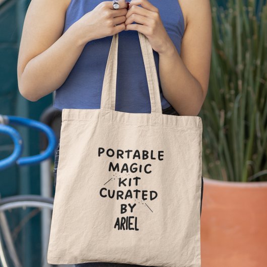 Draagbare Magic Kit gepersonaliseerde grappige eig Tote Bag