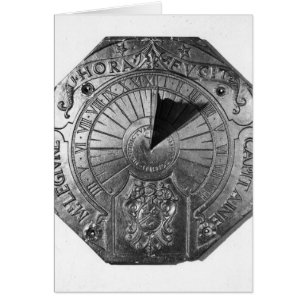 Draagbare zonnewijzer, van het gips Sierk 1756