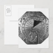 Draagbare zonnewijzer, van het gips Sierk 1756 Briefkaart (Voorkant / Achterkant)