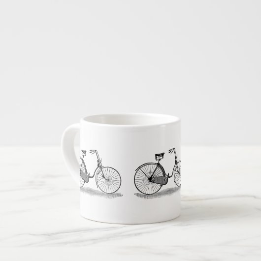  draagfiets voor dames espresso kop (Voorkant links)