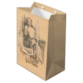 Draagpotloodgrafiek op het vliegtuig medium cadeauzakje (Achterkant Gekanteld)