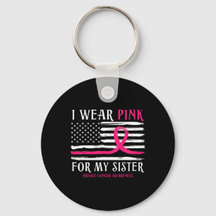 Draagt Roze Voor Mijn Zus Lint Borstkanker Ameri Sleutelhanger