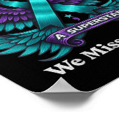 Draagt Teal & Paars Ter Nagedachtenis Aan Een Geli Poster (Hoek)