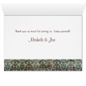 Draagtafelklep Damask Blue Brown (Binenzijde Horizontaal (Onderkant))