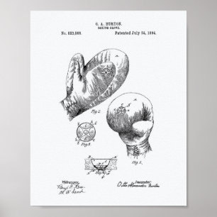  draagtas 1894 Patent Art - Witboek Poster