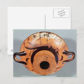 Draagtas met zwarte afbeelding briefkaart (Voorkant / Achterkant)