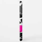 Draagtas met zwarte, witte en roze vingerafdruk Case-Mate iPhone case (Achterkant/links)