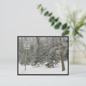 Draagtas - sneeuwhumor briefkaart (Staand voorkant)