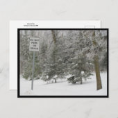 Draagtas - sneeuwhumor briefkaart (Voorkant / Achterkant)