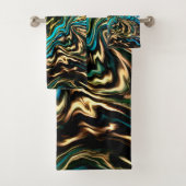 Draagtas van marmer Aqua Gold Bad Handdoek (Insitu)