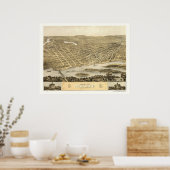 Draagtas, WI Panorama Map - 1868 Poster (Keuken)