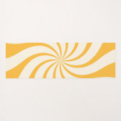 Draai Abstract Patroon in geel en amandelcrème Yogamat (Achterkant (horizontaal))