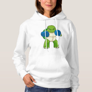 Draai als boxer met gebarsten handschoenen hoodie