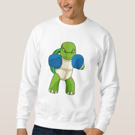 Draai als boxer met gebarsten handschoenen trui (Voorkant)