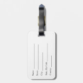 Draai als de wind - galopende verfpaarden bagagelabel (Achterkant verticaal)