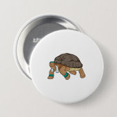 Draai als Runner met Handdoek Ronde Button 7,6 Cm (Voorkant /achterkant)