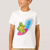 Draai als Surfer met surfplank T-shirt (Voorkant)